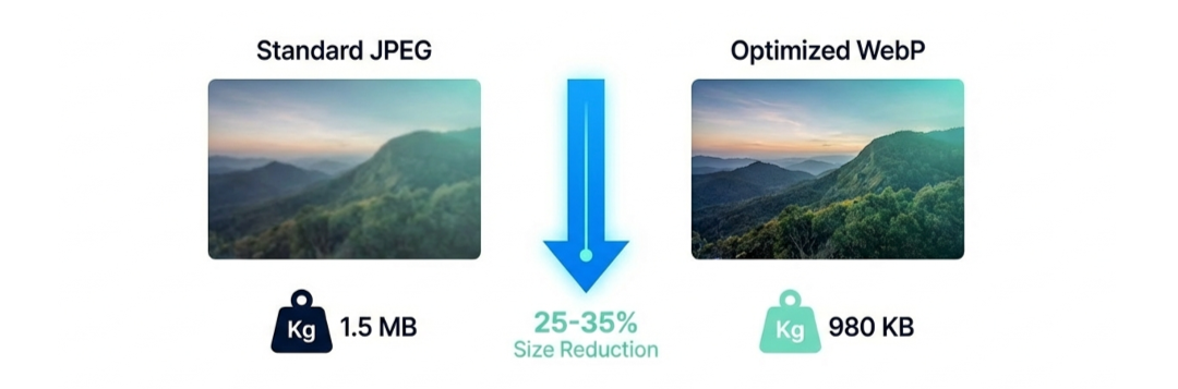 WebP 자동 최적화 기능